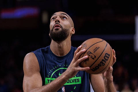 Rudy Gobert of Minnesota Timberwolves during warmups