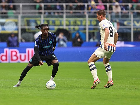 Inter Milan and Atalanta BC players in action