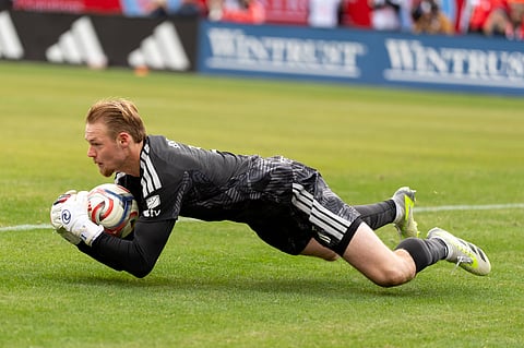 Chicago Fire goalkeeper Chris Brady in action