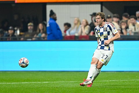 Real Salt Lake player Griffin Dillon in action 