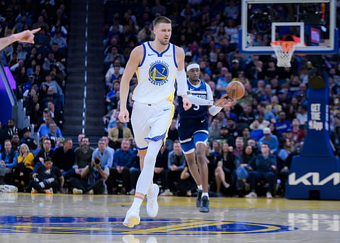 Kristaps Porzingis of Golden State Warriors 