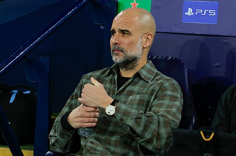Pep Guardiola on the touchline against Real Madrid