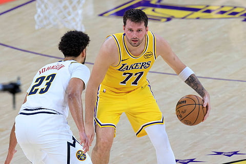 Luka Doncic in action