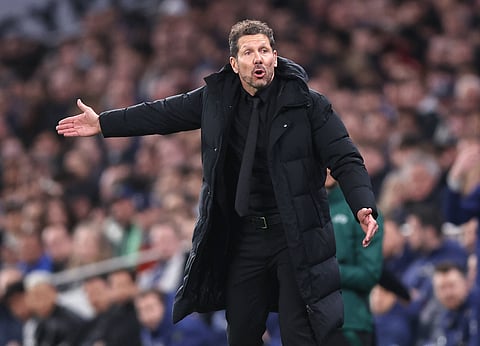 Diego Simeone on the touchline against Spurs