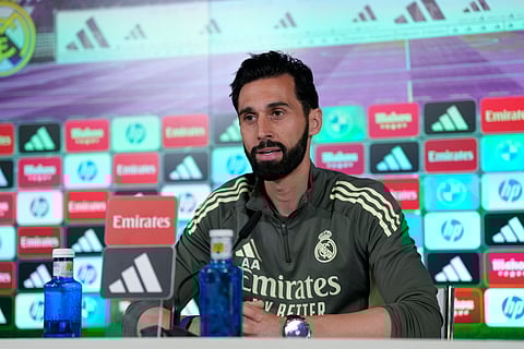 Alvaro Arbeloa attends press conference ahead of Madrid Derby