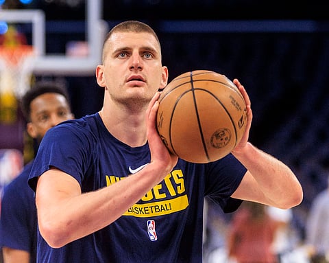 Nikola Jokic of Denver Nuggets during warmups