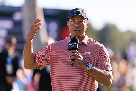 Tiger Woods during the 2026 Genesis Invitational golf tournament