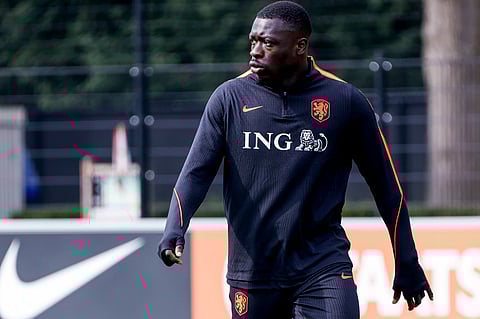 Brian Brobbey during the national team training session