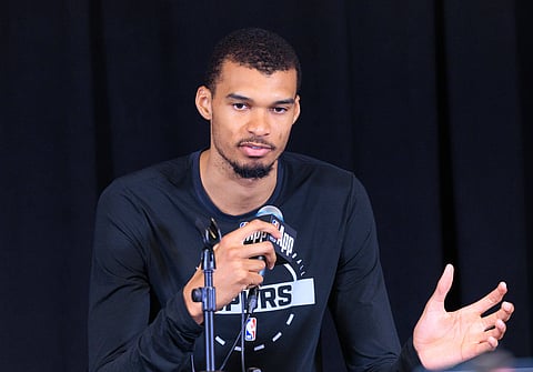 Victor Wembanyama during press conference