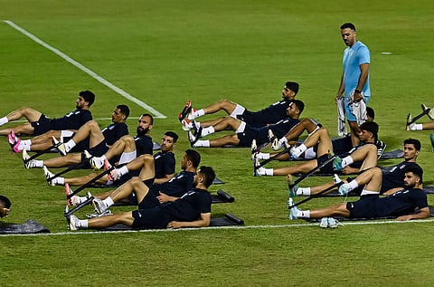 Iran players during training session