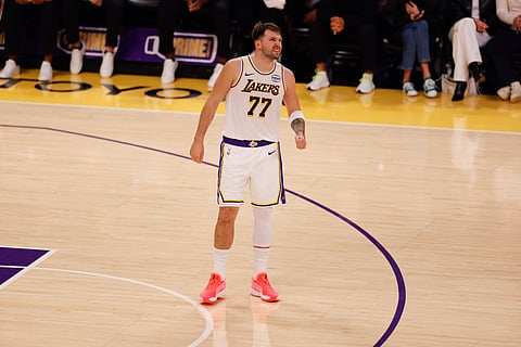Luka Doncic of Los Angeles Lakers