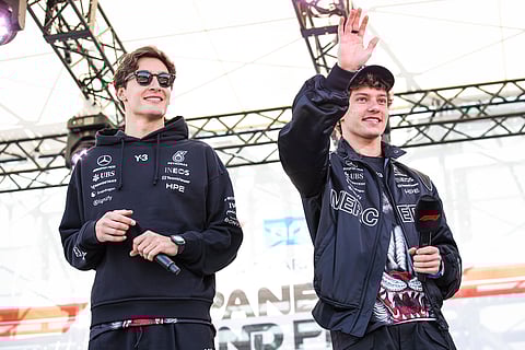 George Russell and Kimi Antonelli 