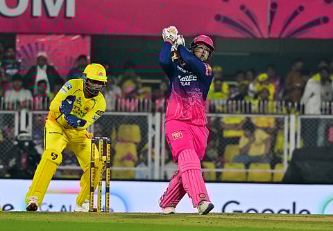 Vaibhav Sooryavanshi in action against CSK
