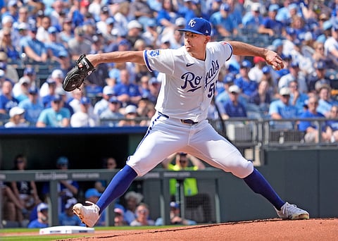 Kansas City Royals pitcher Kris Bubic in action
