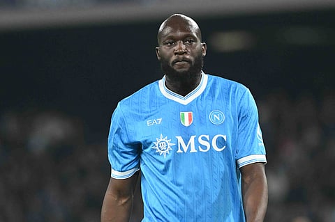 Napoli striker Romelu Lukaku 