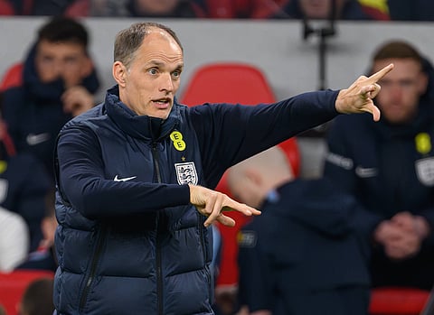 Thomas Tuchel gestures during friendly match against Japan