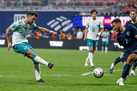 Bruno Fernandes in action against USA