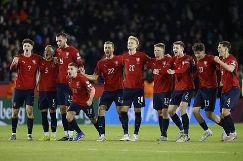Michal Sadilek  Czech Republic players celebrate after win over Denmark in penalty shootout