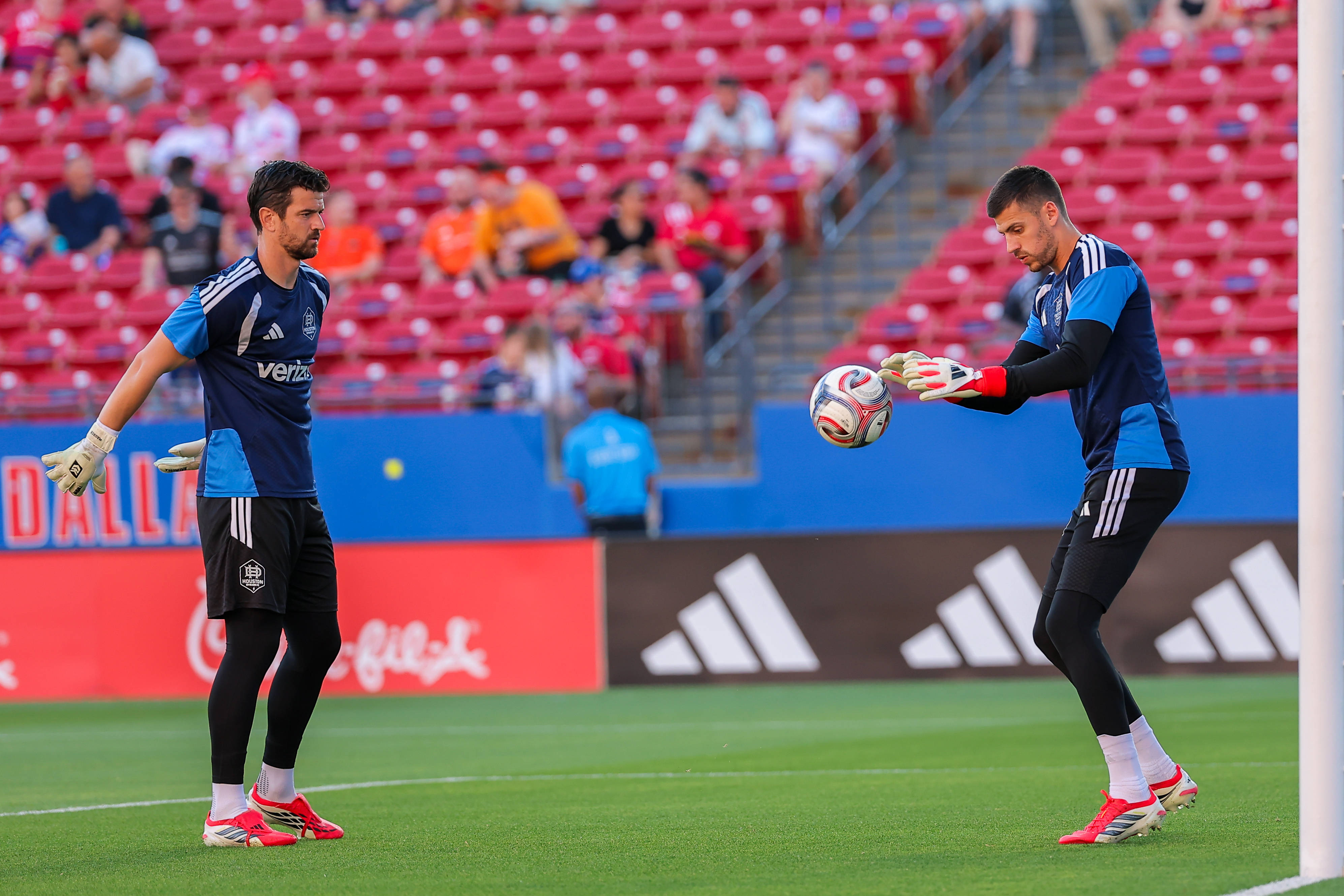 Houston Dynamo goalkeepers during training