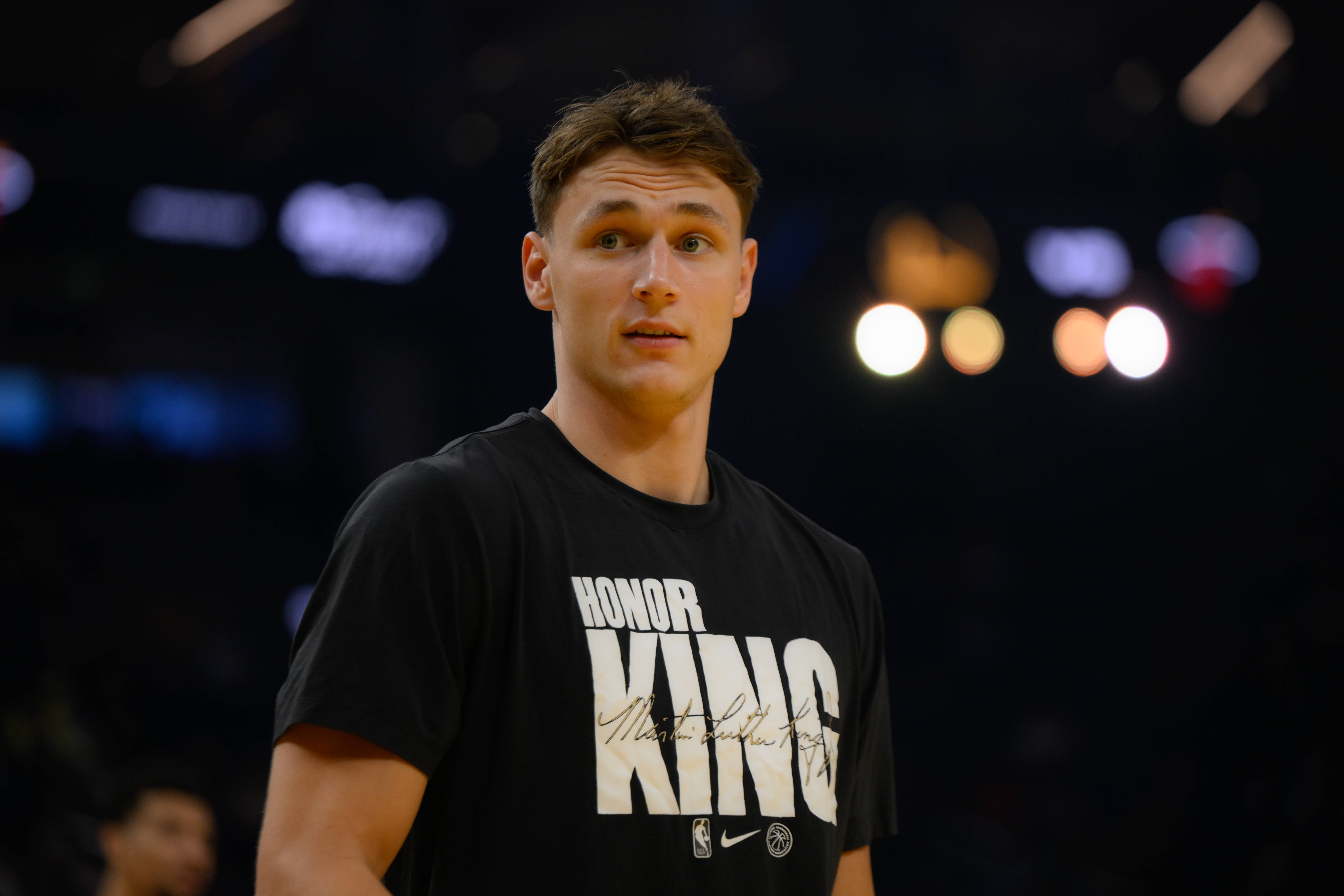 Pelle Larsson of Miami Heat during warmups