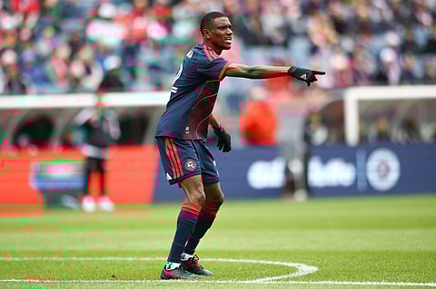 New England Revolution defender Mamadou Fofana in action 