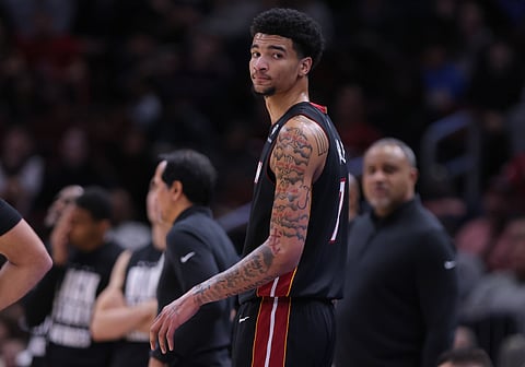 Kel’el Ware of Miami Heat in action