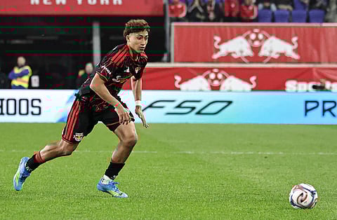 Julian Hall in action for New York Red Bulls