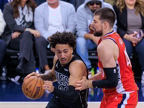 Jalen Wilson of Brooklyn Nets with the ball