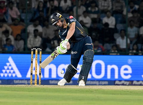 Jos Buttler in action against Delhi Capitals