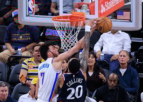 Chet Holmgren in action against LA Clippers