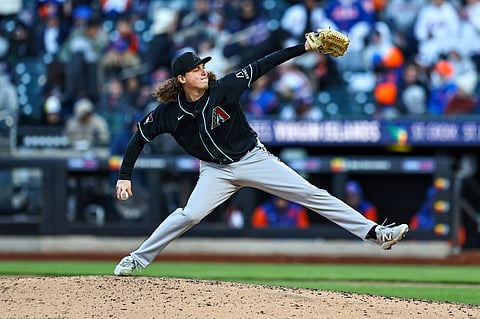 Arizona Diamondbacks pitcher Andrew Hoffman against New York Mets