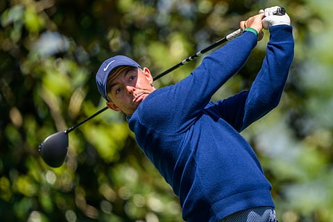 Rory McIlroy in action at the Masters Golf Tournament
