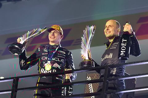 Max Verstappen with Gianpiero Lambiase