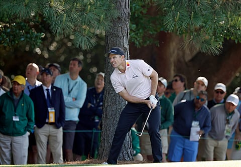 Justin Rose in action at the Masters