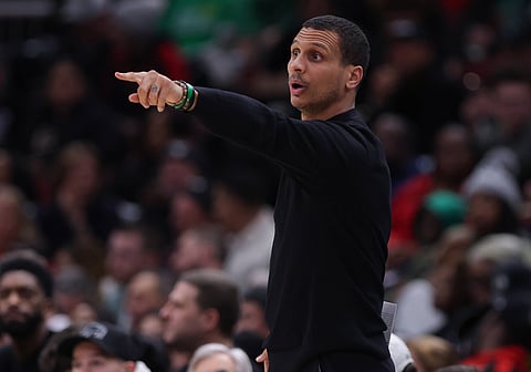 Boston Celtics coach Joe Mazzulla 