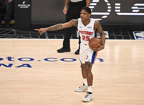 Detroit Pistons guard Marcus Sasser