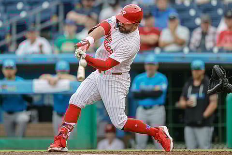 Kyle Schwarber in action