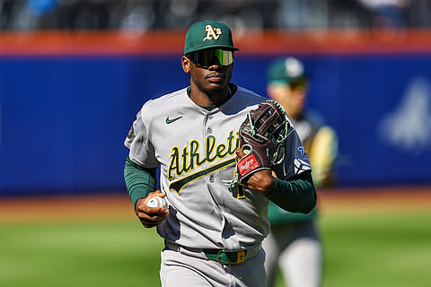 Denzel Clarke of Athletics