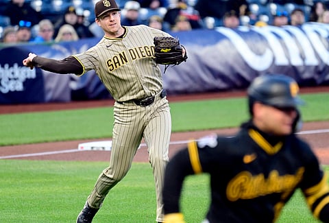San Diego Padres pitcher Nick Pivetta in action