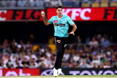 Xavier Bartlett of Brisbane Heat in action