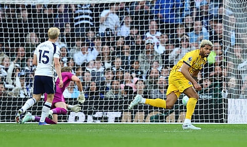 Georginio Rutter scores the equaliser against Spurs