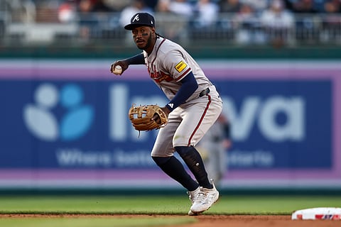 Atlanta Braves shortstop Jorge Mateo in action