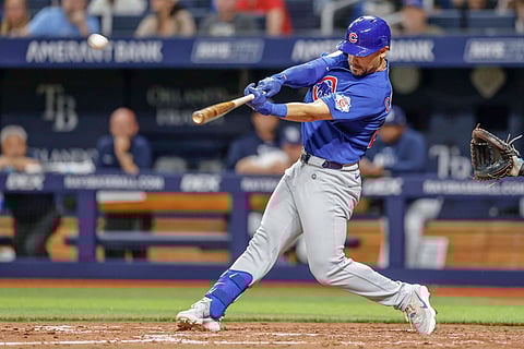Chicago Cubs' Michael Conforto in action