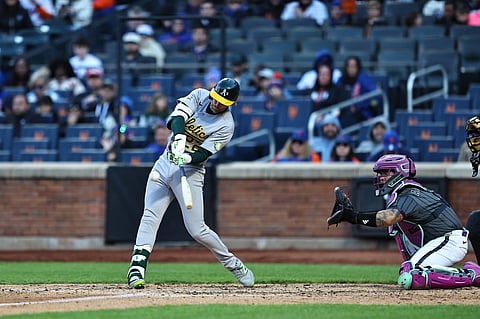 Jeff McNeil in action for Athletics