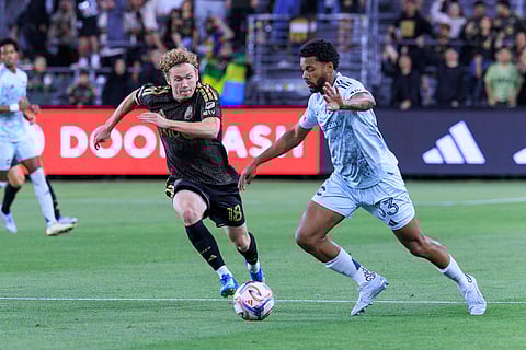 Colorado Rapids and Los Angeles FC players in action