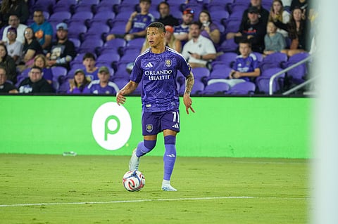 Tiago of Orlando City in action