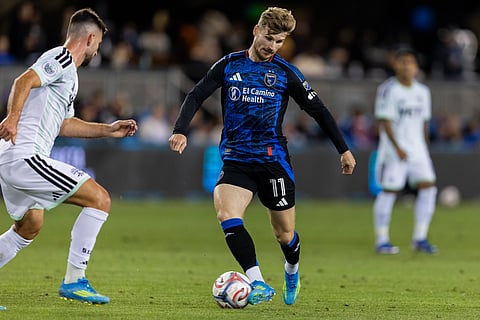 San Jose Earthquakes forward Timo Werner in action