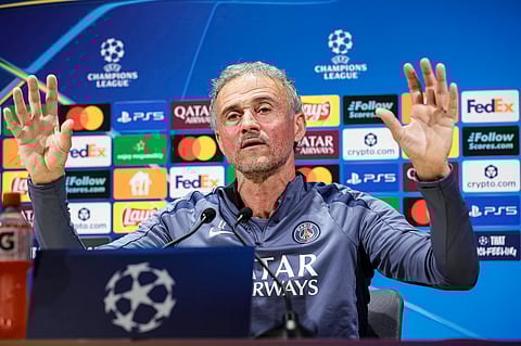 Luis Enrique during pre-match press conference 