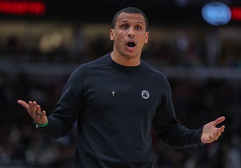 Boston Celtics coach Joe Mazzulla