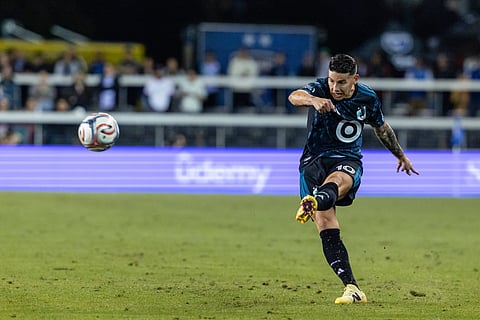 James Rodriguez of Minnesota United in action